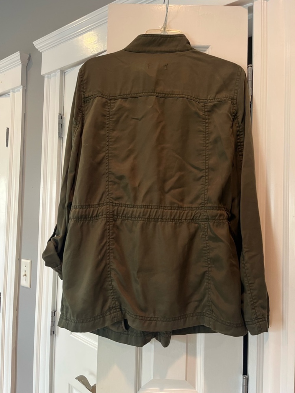 LOFT Olive Green Drawstring Utility Jacket - Picture 2 of 5